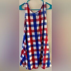 LulaRoe tank top, red white and blue! Size XL
